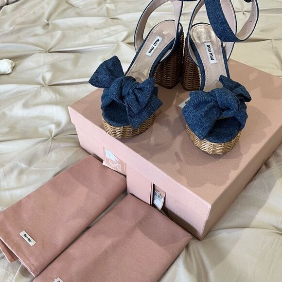 Miu miu denim sandals - Picture 3 of 16